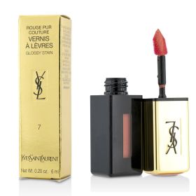 YVES SAINT LAURENT - Rouge Pur Couture Vernis a Levres Glossy Stain - # 7 Corail Aquatique L27853 6ml/0.2oz