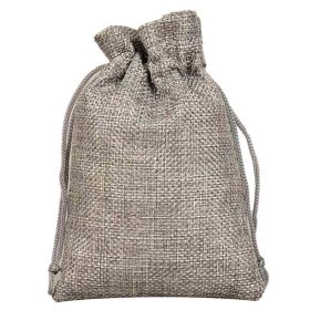 Manufacturers Wholesale Drawstring Linen Bag Mini Rope Linen Jewelry Packaging Gift Bag Bundle Mouth Small Cloth Bag (Option: GreyA-7x9cm)