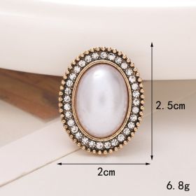 Jeans Button Hole Shoes Diy Accessories Bright Crystal Classic Style Ornament Accessories Upper Pearl Flower (Option: C447-Transparent)