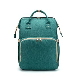 USB Charging Version Mommy Bed Backpack Folding Large Capacity Multi-function (Option: Green A)