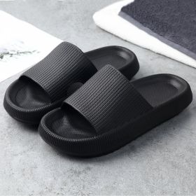 Soft Home Couple Slippers (Option: Black-44 or 45)