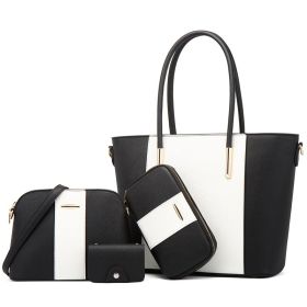 Fashion Women'S Bag, Cross-Border Picture And Mother Bag, Portable Diagonal Bag (Option: Black and white)