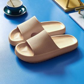 Soft Home Couple Slippers (Option: Khaki-36 or 37)
