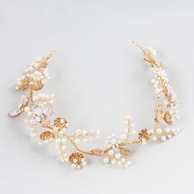 Pearl Hair Band Photo Studio Wedding Travel Photography Dress Accessories (Option: D2172KC gold)