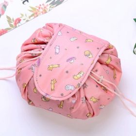 Animal Printing Large Capacity Drawstring Lazy Cosmetic Storage Bag (Option: Pinka)