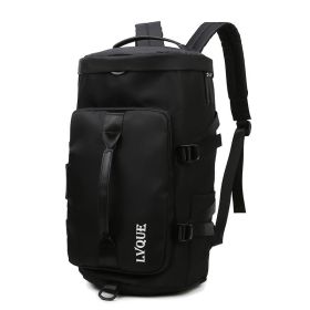 Waterproof Gym Fitness Bag Outdoor Travel Sport Excerise Fashion Casual Backpack (Color: Black)