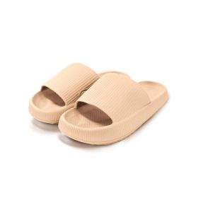EVA Rubber Foam Soft Bottom Indoor Couple Drag (Option: Oat Latte-40to41)