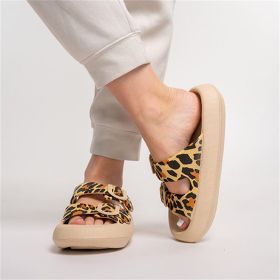 Summer Women Outdoor Indoor Thick-soled Eva Sandals And Slippers (Option: Leopard-38to39)