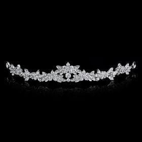 Bridal accessories wholesale, bridal three sets necklace, European and American wedding accessories, wedding jewelry set wholesale (Option: Crown)
