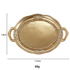 Creative Resin Candle Holder Plate Earrings Necklace Jewelry Ornament (Option: Pastoral Gold-Simple Jewelry Dish)