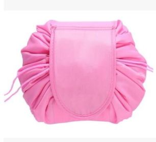 Animal Printing Large Capacity Drawstring Lazy Cosmetic Storage Bag (Option: Deep pink)