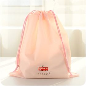 Animal Printing Large Capacity Drawstring Lazy Cosmetic Storage Bag (Option: Medium pink)