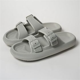 Summer Women Outdoor Indoor Thick-soled Eva Sandals And Slippers (Option: Grey-35to36)