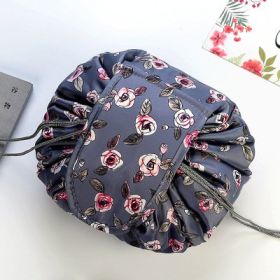 Animal Printing Large Capacity Drawstring Lazy Cosmetic Storage Bag (Option: Blacka)