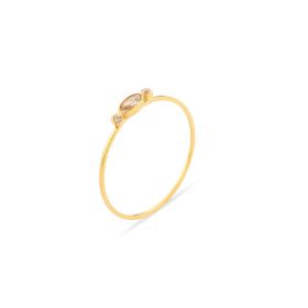 Delicate Candy Fine Zircon Freshwater Pearl Ring (Option: No7-Gold)