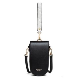 Mobile Phone Bag Korean Version PU Multifunctional Handbag (Color: Black)