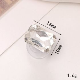 Jeans Button Hole Shoes Diy Accessories Bright Crystal Classic Style Ornament Accessories Upper Pearl Flower (Option: C457-Transparent)
