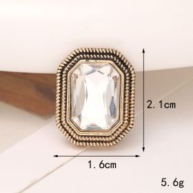 Jeans Button Hole Shoes Diy Accessories Bright Crystal Classic Style Ornament Accessories Upper Pearl Flower (Option: C444-Transparent)