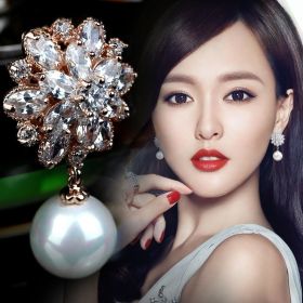 Ice prism micro-set zircon earrings (Color: Gold)