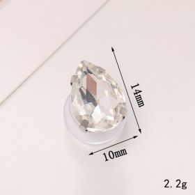 Jeans Button Hole Shoes Diy Accessories Bright Crystal Classic Style Ornament Accessories Upper Pearl Flower (Option: C461-Transparent)
