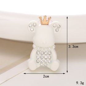 Jeans Button Hole Shoes Diy Accessories Bright Crystal Classic Style Ornament Accessories Upper Pearl Flower (Option: C506-Transparent)