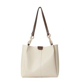 Two-piece Set Large Capacity Totes Work Commuter Texture (Option: Large White)